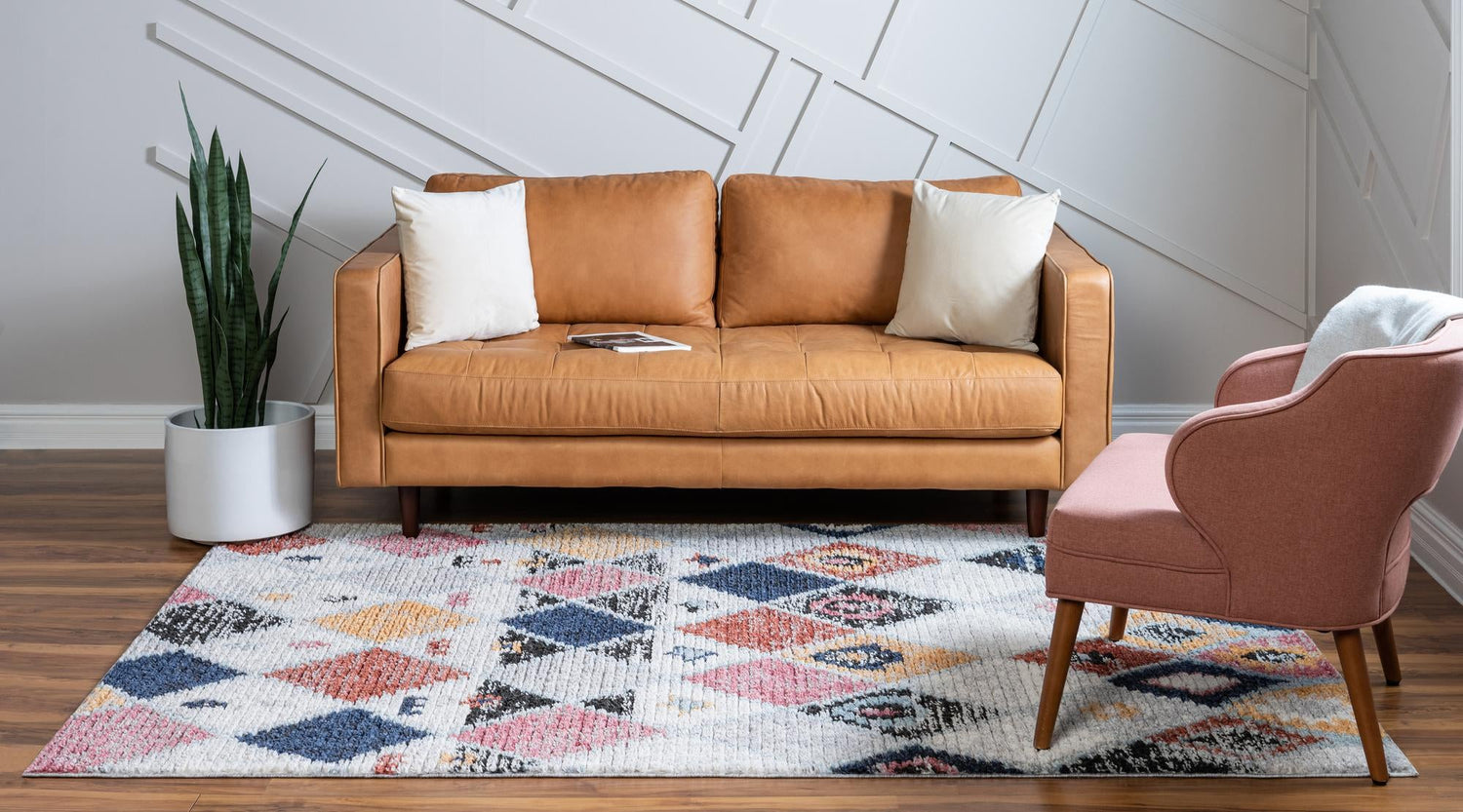 Multicolor 9' x 12' 2 Morocco Rectangle Area Rug 100% Polyester Traditional Classic Carpet for Moroccan Inspired Interior Design Home Decor for Sale at Rug Engine