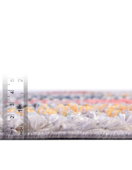 Multicolor 7' x 7' Morocco Round Area Rug 100% Polyester Traditional Classic Carpet for Moroccan Inspired Interior Design Home Decor for Sale at Rug Engine