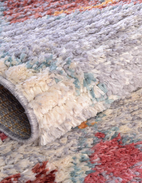 Multicolor 7' x 7' Morocco Round Area Rug 100% Polyester Traditional Classic Carpet for Moroccan Inspired Interior Design Home Decor for Sale at Rug Engine