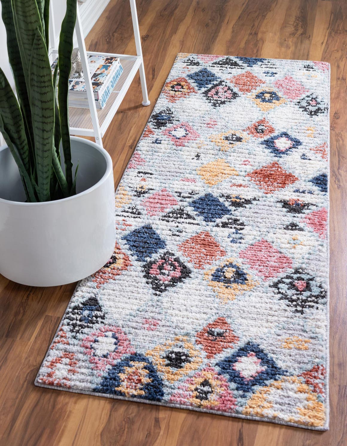 Multicolor 2' 2 x 6' 1 Morocco Runner Area Rug 100% Polyester Traditional Classic Carpet for Moroccan Inspired Interior Design Home Decor for Sale at Rug Engine