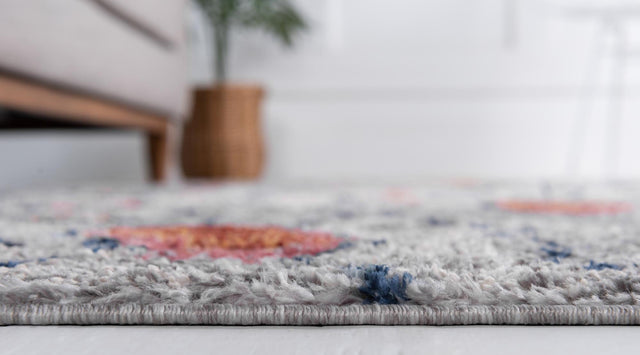 Multicolor 7' x 7' Morocco Round Rug