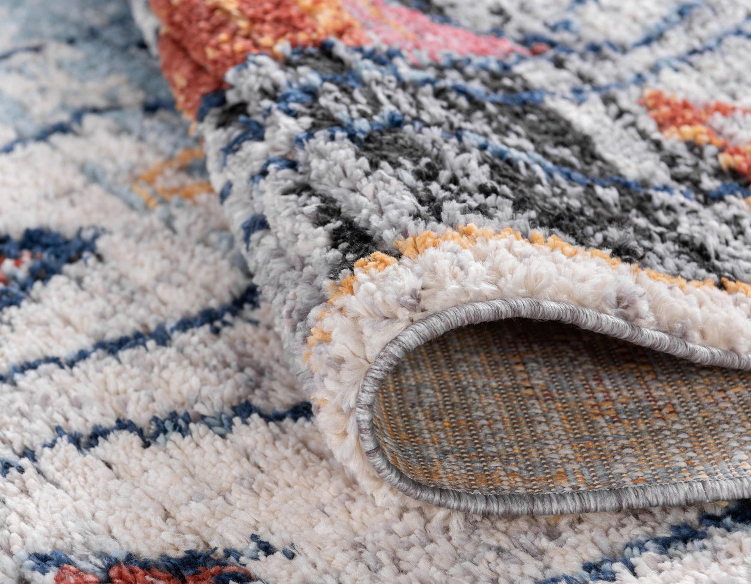 Multicolor 7' x 7' Morocco Round Area Rug 100% Polyester Traditional Classic Carpet for Moroccan Inspired Interior Design Home Decor for Sale at Rug Engine