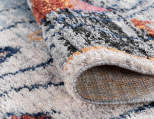 Multicolor 7' x 7' Morocco Round Rug