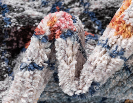 Multicolor 4' 1 x 4' 1 Morocco Round Area Rug 100% Polyester Traditional Classic Carpet for Moroccan Inspired Interior Design Home Decor for Sale at Rug Engine