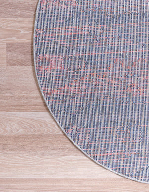 Multicolor 7' x 7' Morocco Round Rug