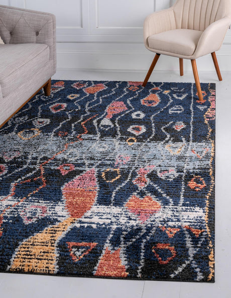 Navy Blue 2' 2 x 3' 1 Morocco Rectangle Rug