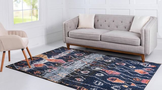 Navy Blue 2' 2 x 3' 1 Morocco Rectangle Rug