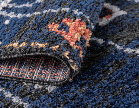 Navy Blue 2' 2 x 3' 1 Morocco Rectangle Area Rug 100% Polyester Traditional Classic Carpet for Moroccan Inspired Interior Design Home Decor for Sale at Rug Engine