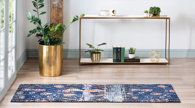 Navy Blue 2' 2 x 6' 1 Morocco Runner Rug