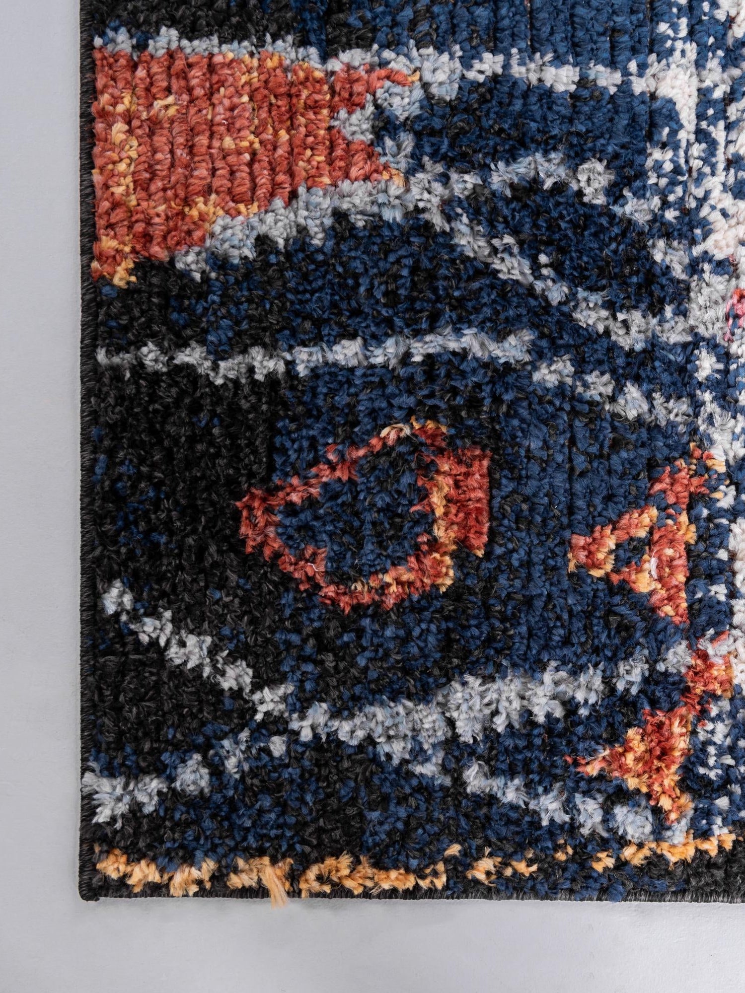 Navy Blue 2' 7 x 10' Morocco Runner Area Rug 100% Polyester Traditional Classic Carpet for Moroccan Inspired Interior Design Home Decor for Sale at Rug Engine