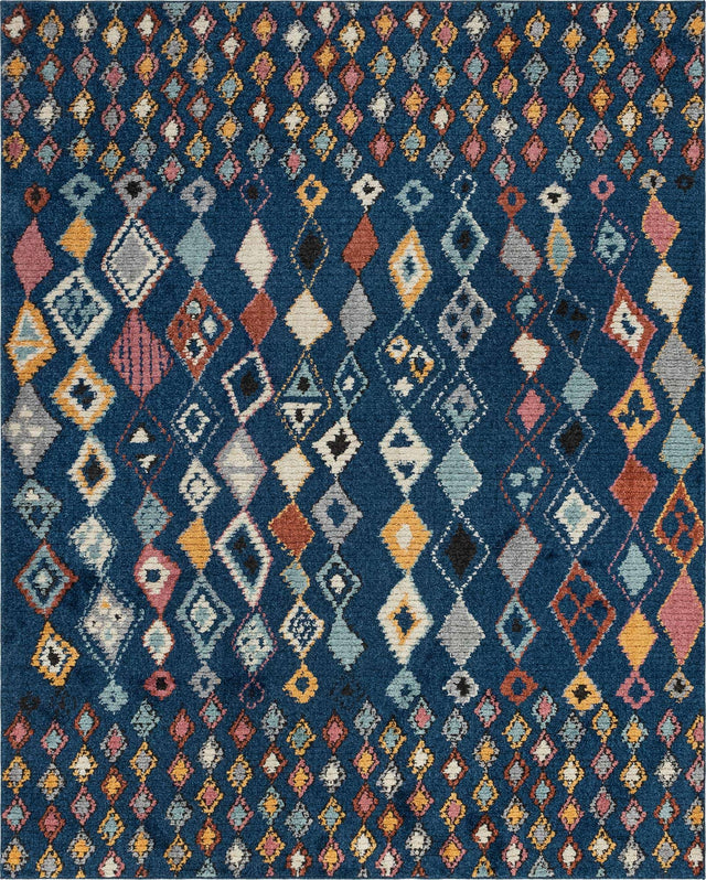 Navy Blue 8' x 10' Morocco Rectangle Rug