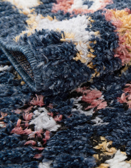 Navy Blue 2' 7 x 10' Morocco Runner Area Rug 100% Polyester Traditional Classic Carpet for Moroccan Inspired Interior Design Home Decor for Sale at Rug Engine