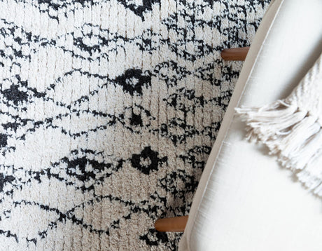 Ivory 7' x 7' Morocco Round Area Rug 100% Polyester Traditional Classic Carpet for Moroccan Inspired Interior Design Home Decor for Sale at Rug Engine