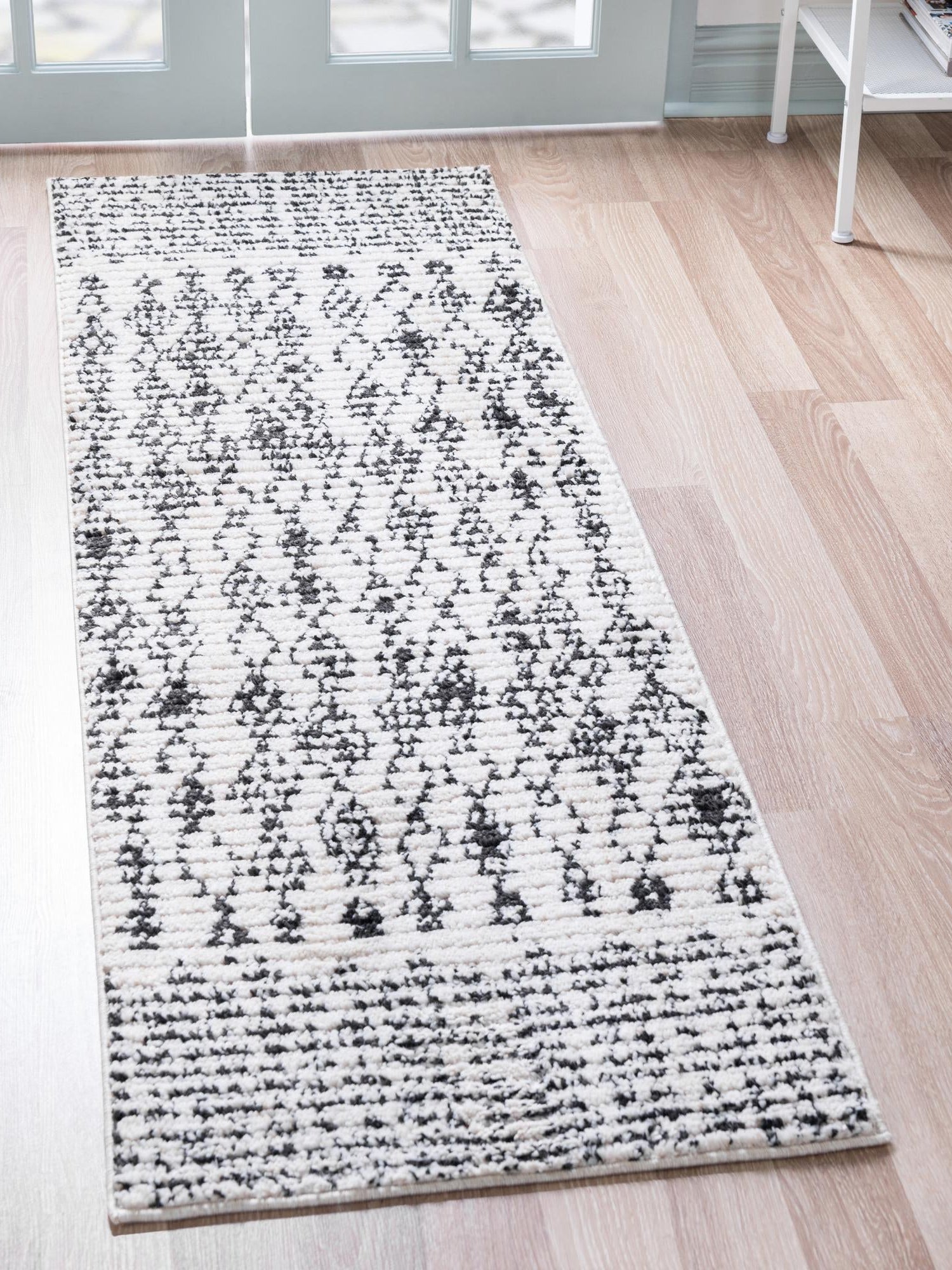 Ivory 3' x 10' Morocco Runner Area Rug 100% Polyester Traditional Classic Carpet for Moroccan Inspired Interior Design Home Decor for Sale at Rug Engine