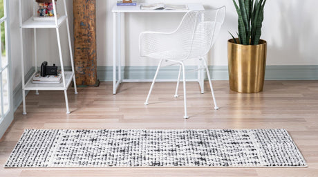 Ivory 3' x 10' Morocco Runner Area Rug 100% Polyester Traditional Classic Carpet for Moroccan Inspired Interior Design Home Decor for Sale at Rug Engine