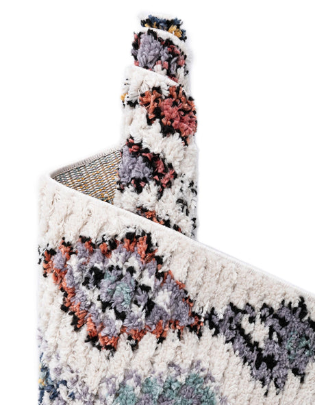 Multicolor 3' x 10' Morocco Runner Area Rug 100% Polyester Traditional Classic Carpet for Moroccan Inspired Interior Design Home Decor for Sale at Rug Engine