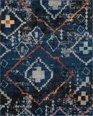 Navy Blue 8' x 10' Morocco Rectangle Rug