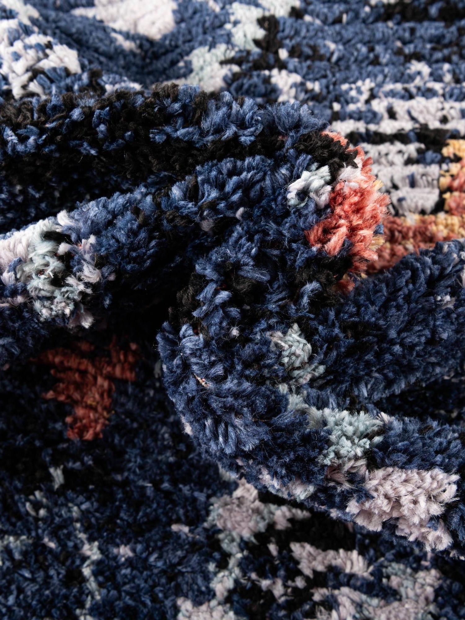 Navy Blue 4' 1 x 6' 1 Morocco Rectangle Area Rug 100% Polyester Traditional Classic Carpet for Moroccan Inspired Interior Design Home Decor for Sale at Rug Engine