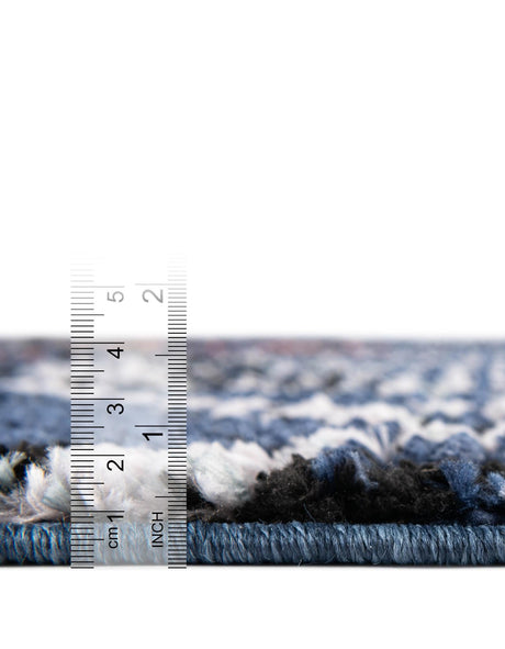 Navy Blue 2' 7 x 10' Morocco Runner Area Rug 100% Polyester Traditional Classic Carpet for Moroccan Inspired Interior Design Home Decor for Sale at Rug Engine