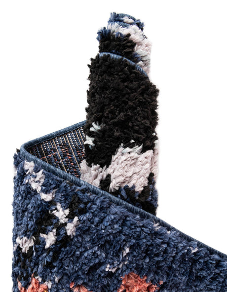 Navy Blue 2' 7 x 10' Morocco Runner Area Rug 100% Polyester Traditional Classic Carpet for Moroccan Inspired Interior Design Home Decor for Sale at Rug Engine