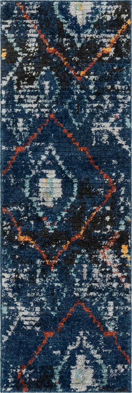 Navy Blue 2' 2 x 6' 1 Morocco Runner Rug