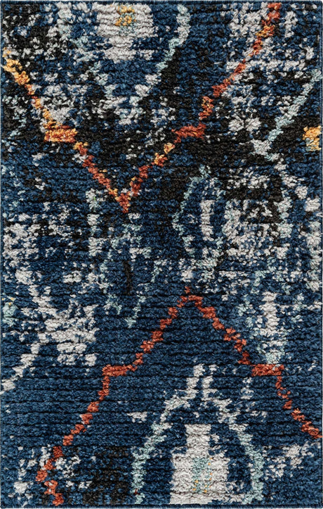 Navy Blue 2' 2 x 3' 1 Morocco Rectangle Rug