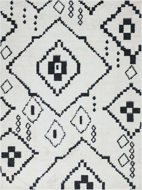 Ivory 9' x 12' 2 Morocco Rectangle Rug