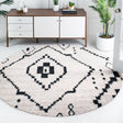 Ivory 7' x 7' Morocco Round Rug