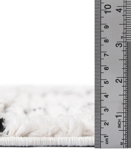 Ivory 4' 1 x 4' 1 Morocco Round Area Rug 100% Polyester Traditional Classic Carpet for Moroccan Inspired Interior Design Home Decor for Sale at Rug Engine