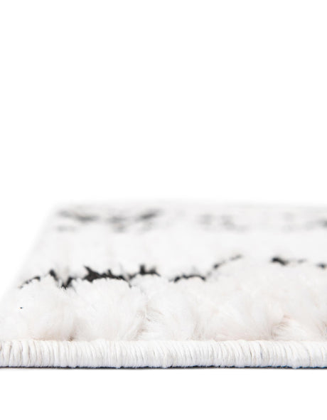 Ivory 5' 1 x 8' Morocco Rectangle Area Rug 100% Polyester Traditional Classic Carpet for Moroccan Inspired Interior Design Home Decor for Sale at Rug Engine