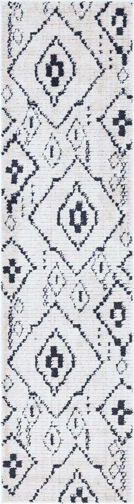 Ivory 3' x 10' Morocco Runner Rug