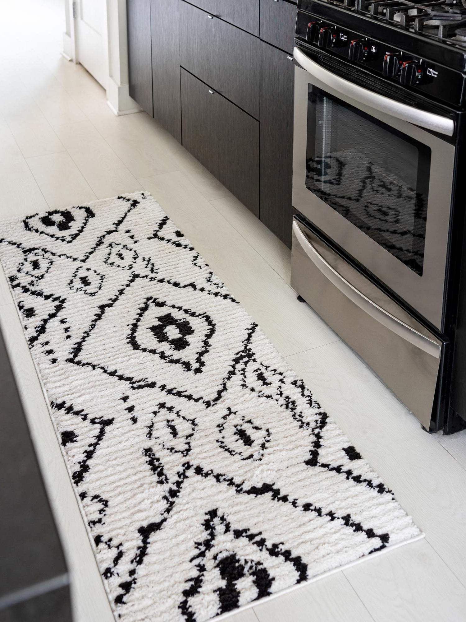 Ivory 2' 7 x 10' Morocco Runner Area Rug 100% Polyester Traditional Classic Carpet for Moroccan Inspired Interior Design Home Decor for Sale at Rug Engine