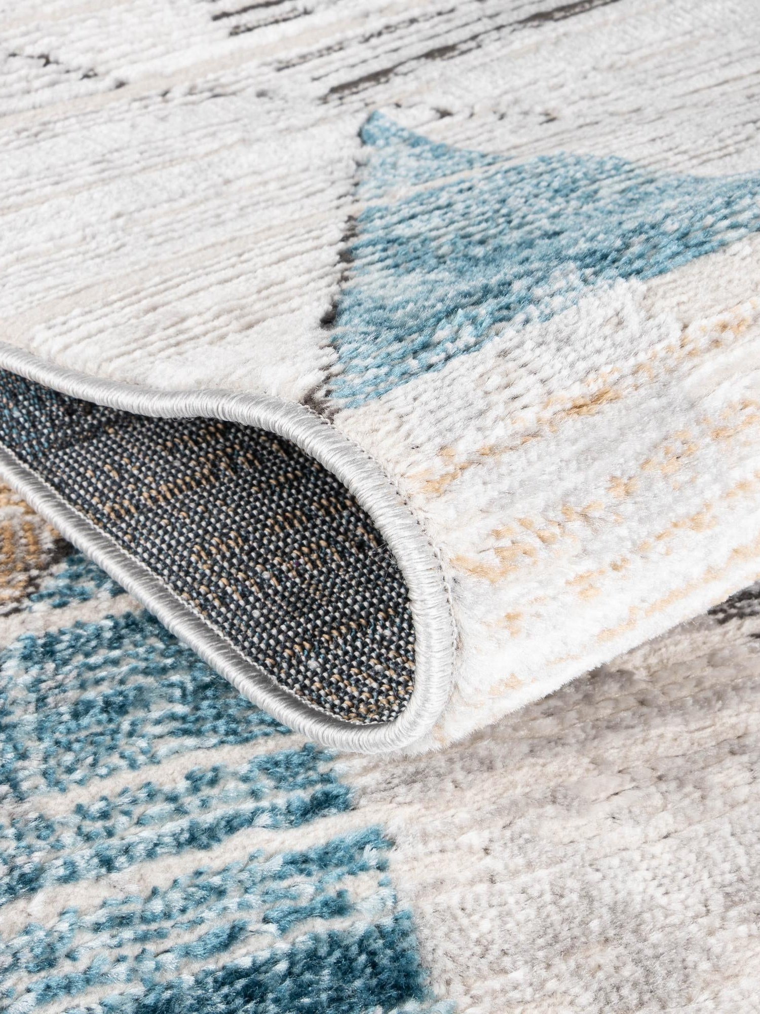 Blue 9' x 12' 2 Leipzig Rectangle Area Rug 75% Polypropylene & 25% Polyester Modern Contemporary Carpet for Kitchens, Bedroom, Living Room Home Decor for Sale at Rug Engine