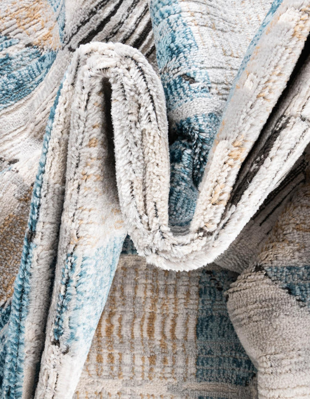 Blue 9' x 12' 2 Leipzig Rectangle Area Rug 75% Polypropylene & 25% Polyester Modern Contemporary Carpet for Kitchens, Bedroom, Living Room Home Decor for Sale at Rug Engine