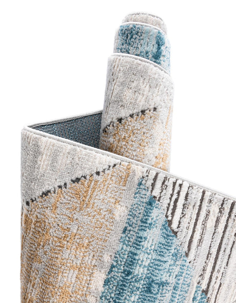 Blue 9' x 12' 2 Leipzig Rectangle Area Rug 75% Polypropylene & 25% Polyester Modern Contemporary Carpet for Kitchens, Bedroom, Living Room Home Decor for Sale at Rug Engine
