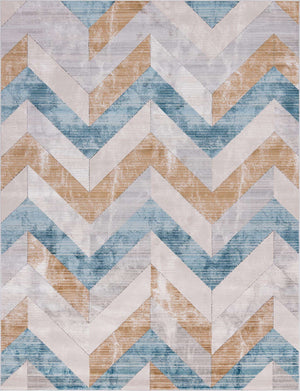 Blue 9' x 12' 2 Leipzig Rectangle Area Rug 75% Polypropylene & 25% Polyester Modern Contemporary Carpet for Kitchens, Bedroom, Living Room Home Decor for Sale at Rug Engine