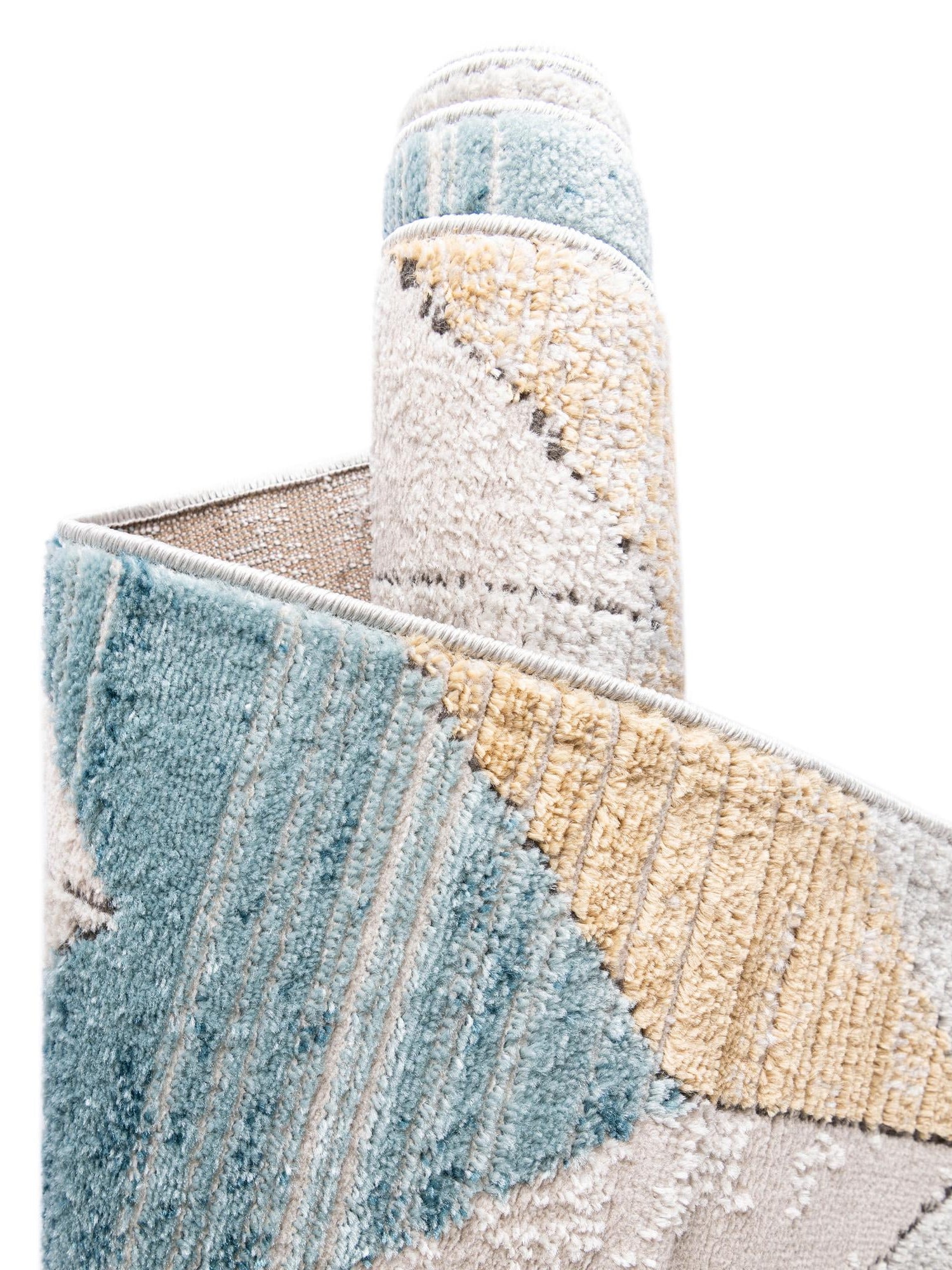 Blue 7' 1 x 10' Leipzig Rectangle Area Rug 75% Polypropylene & 25% Polyester Modern Contemporary Carpet for Kitchens, Bedroom, Living Room Home Decor for Sale at Rug Engine