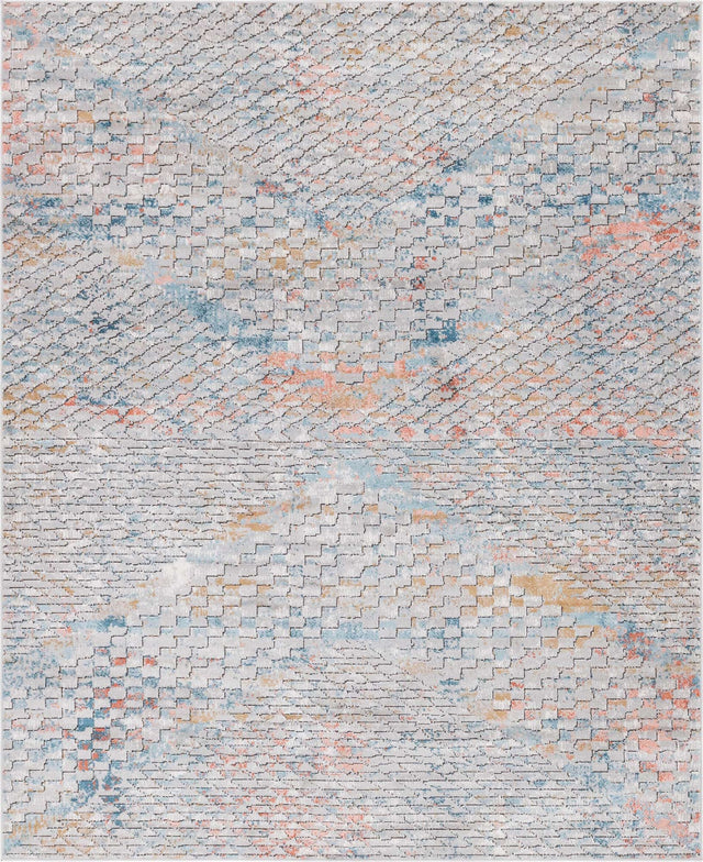 Multicolor 8' x 10' Leipzig Rectangle Area Rug 75% Polypropylene & 25% Polyester Modern Contemporary Carpet for Kitchens, Bedroom, Living Room Home Decor for Sale at Rug Engine