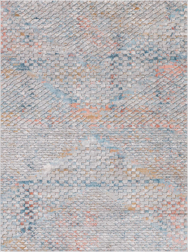 Multicolor 8' x 11' Leipzig Rectangle Area Rug 75% Polypropylene & 25% Polyester Modern Contemporary Carpet for Kitchens, Bedroom, Living Room Home Decor for Sale at Rug Engine