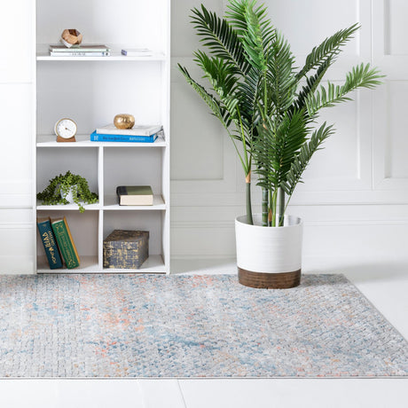 Multicolor 8' x 10' Leipzig Rectangle Area Rug 75% Polypropylene & 25% Polyester Modern Contemporary Carpet for Kitchens, Bedroom, Living Room Home Decor for Sale at Rug Engine