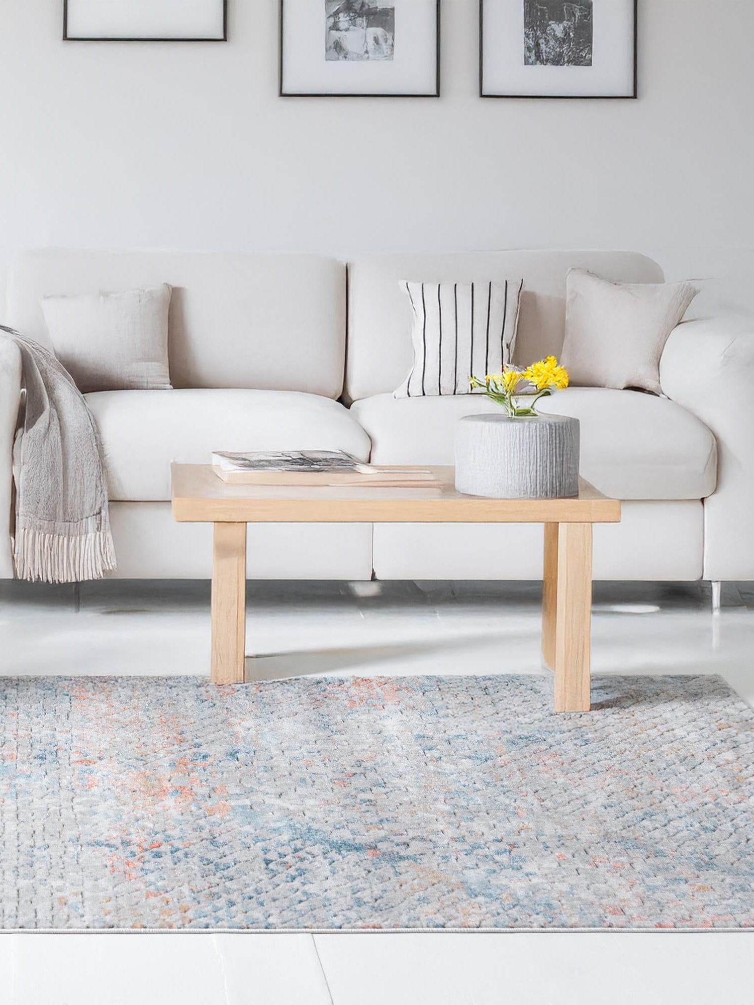 Multicolor 8' x 10' Leipzig Rectangle Area Rug 75% Polypropylene & 25% Polyester Modern Contemporary Carpet for Kitchens, Bedroom, Living Room Home Decor for Sale at Rug Engine