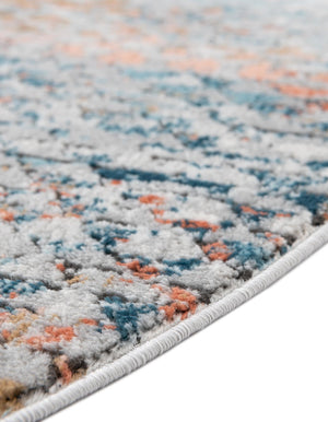 Multicolor 3' 3 x 3' 3 Leipzig Round Area Rug 75% Polypropylene & 25% Polyester Modern Contemporary Carpet for Kitchens, Bedroom, Living Room Home Decor for Sale at Rug Engine