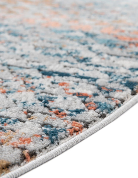 Multicolor 3' 3 x 3' 3 Leipzig Round Area Rug 75% Polypropylene & 25% Polyester Modern Contemporary Carpet for Kitchens, Bedroom, Living Room Home Decor for Sale at Rug Engine