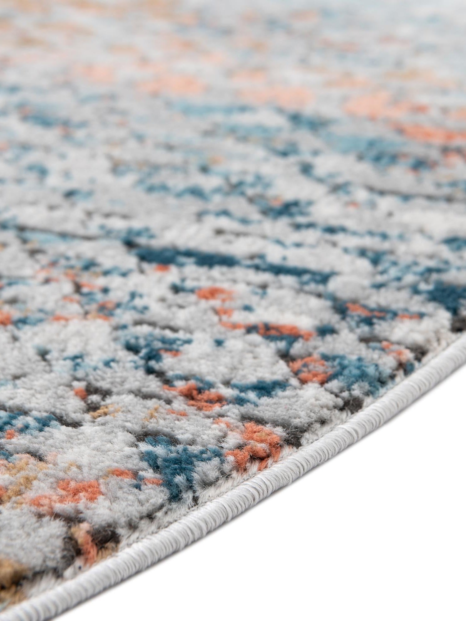 Multicolor 7' 1 x 7' 1 Leipzig Round Area Rug 75% Polypropylene & 25% Polyester Modern Contemporary Carpet for Kitchens, Bedroom, Living Room Home Decor for Sale at Rug Engine