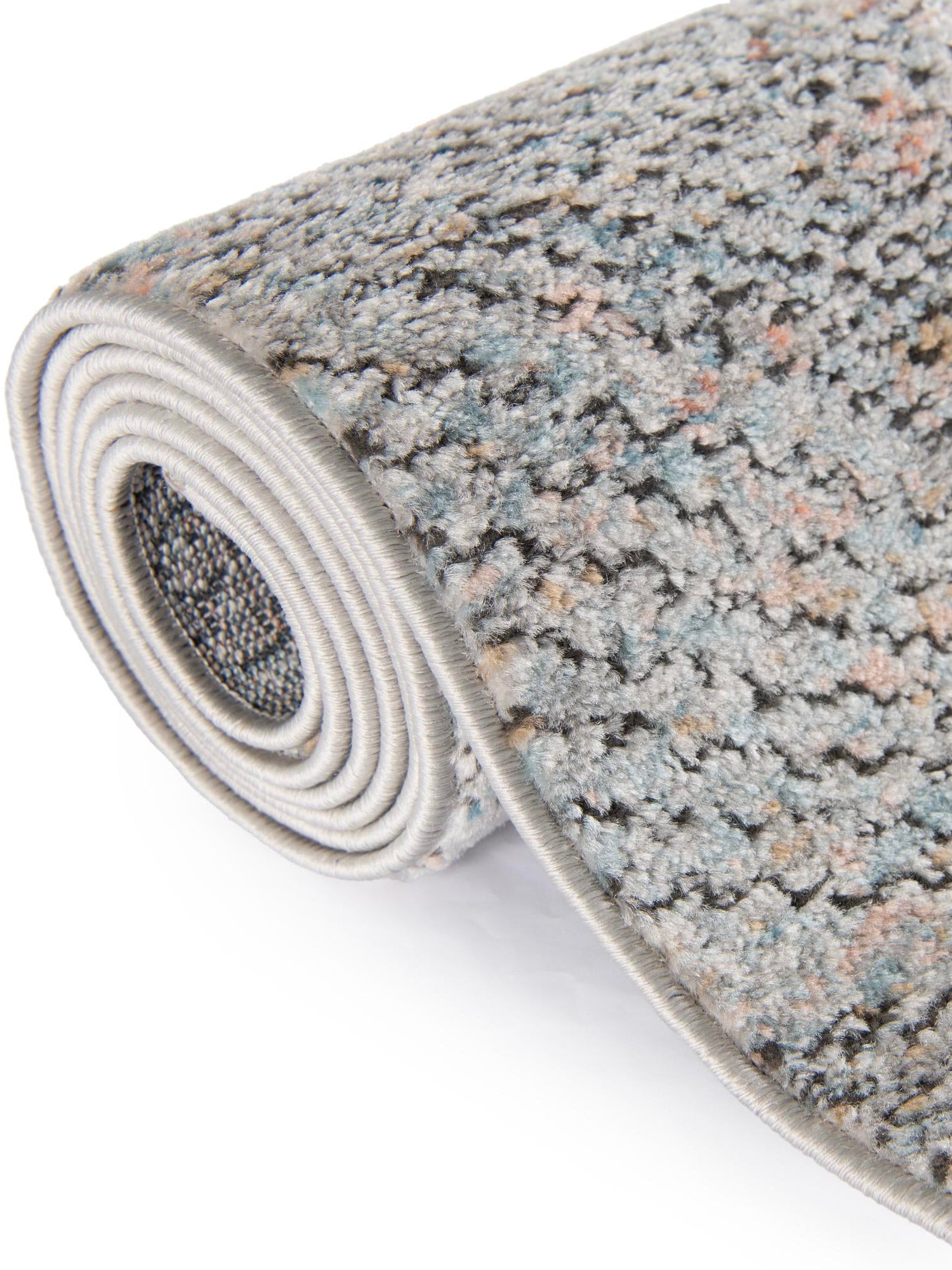 Multicolor 5' 3 x 5' 3 Leipzig Round Area Rug 75% Polypropylene & 25% Polyester Modern Contemporary Carpet for Kitchens, Bedroom, Living Room Home Decor for Sale at Rug Engine