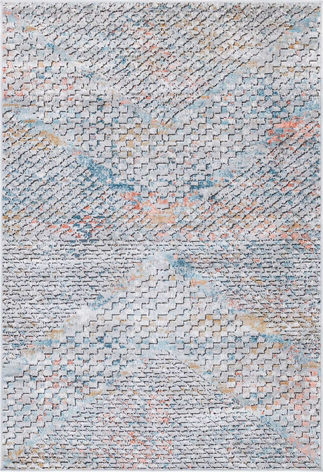 Multicolor 4' 1 x 6' 1 Leipzig Rectangle Area Rug 75% Polypropylene & 25% Polyester Modern Contemporary Carpet for Kitchens, Bedroom, Living Room Home Decor for Sale at Rug Engine