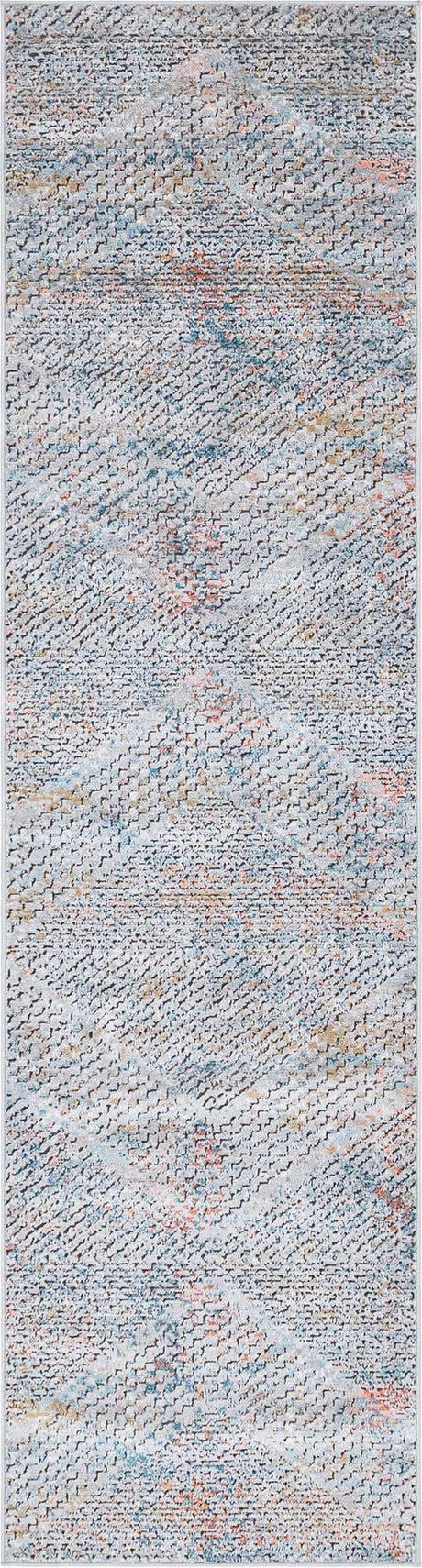 Multicolor 2' 7 x 10' Leipzig Runner Area Rug 75% Polypropylene & 25% Polyester Modern Contemporary Carpet for Kitchens, Bedroom, Living Room Home Decor for Sale at Rug Engine