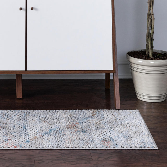 Multicolor 2' 7 x 13' 1 Leipzig Runner Area Rug 75% Polypropylene & 25% Polyester Modern Contemporary Carpet for Kitchens, Bedroom, Living Room Home Decor for Sale at Rug Engine