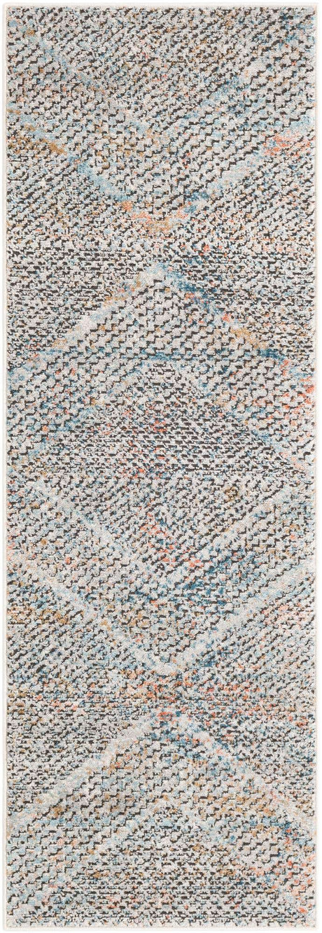 Multicolor 2' 2 x 6' 1 Leipzig Runner Area Rug 75% Polypropylene & 25% Polyester Modern Contemporary Carpet for Kitchens, Bedroom, Living Room Home Decor for Sale at Rug Engine