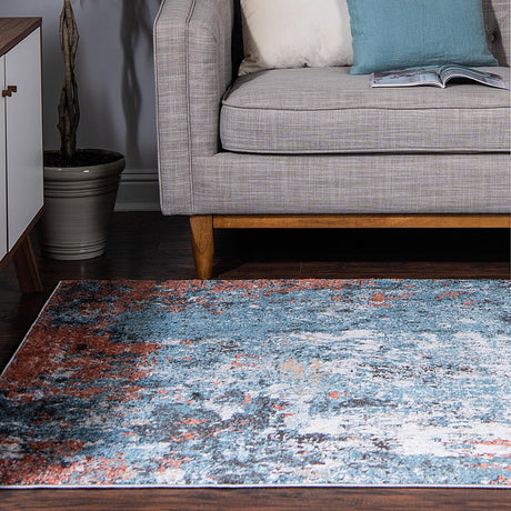 Multicolor 7' 1 x 10' Leipzig Rectangle Area Rug 75% Polypropylene & 25% Polyester Modern Contemporary Carpet for Kitchens, Bedroom, Living Room Home Decor for Sale at Rug Engine